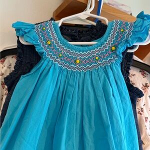 Little girls smocked dress